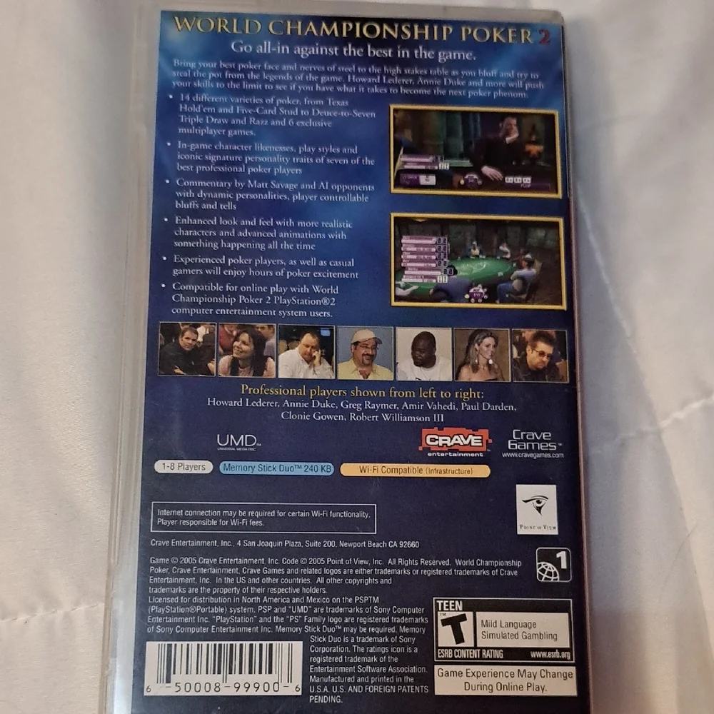 World Championship Poker 2 for PSP - Black and Green